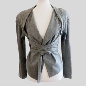Magdalena Valevska Wrap Jersey Blazer Top | Size 8 | Made in Australia